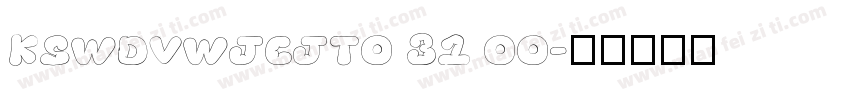KSWDVWJCJT0 31 00字体转换